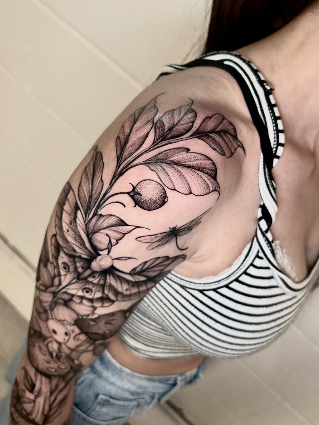 Tattoo by @arteink_bymirtha β black_and_grey, dotwork