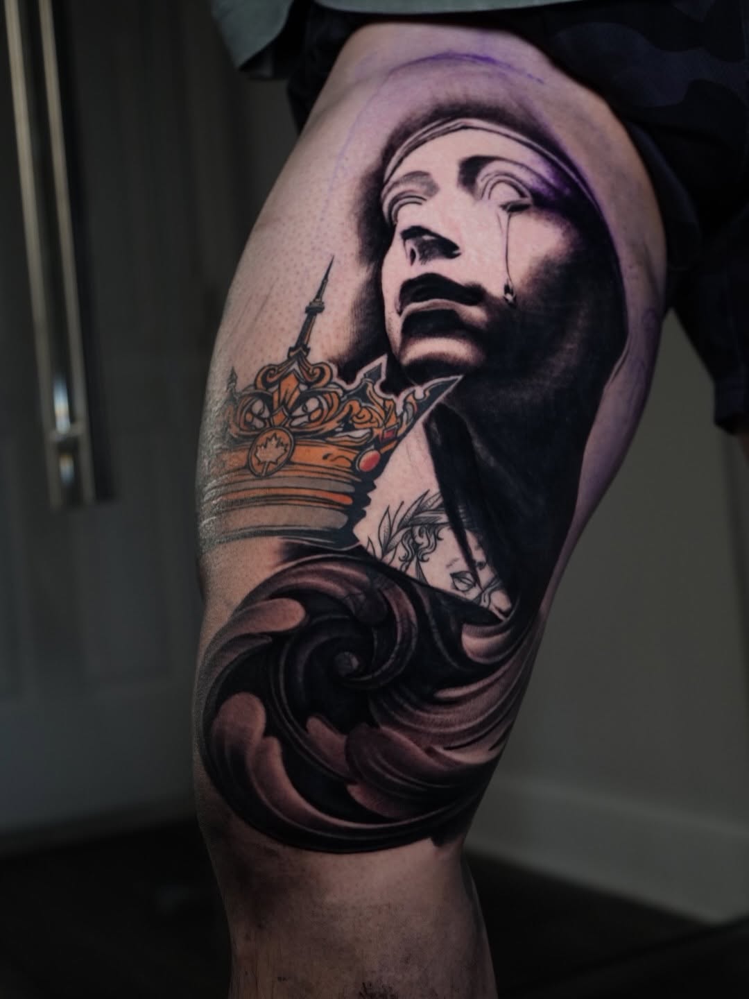Tattoo by @tattsbyethan_ — black_and_grey, realism