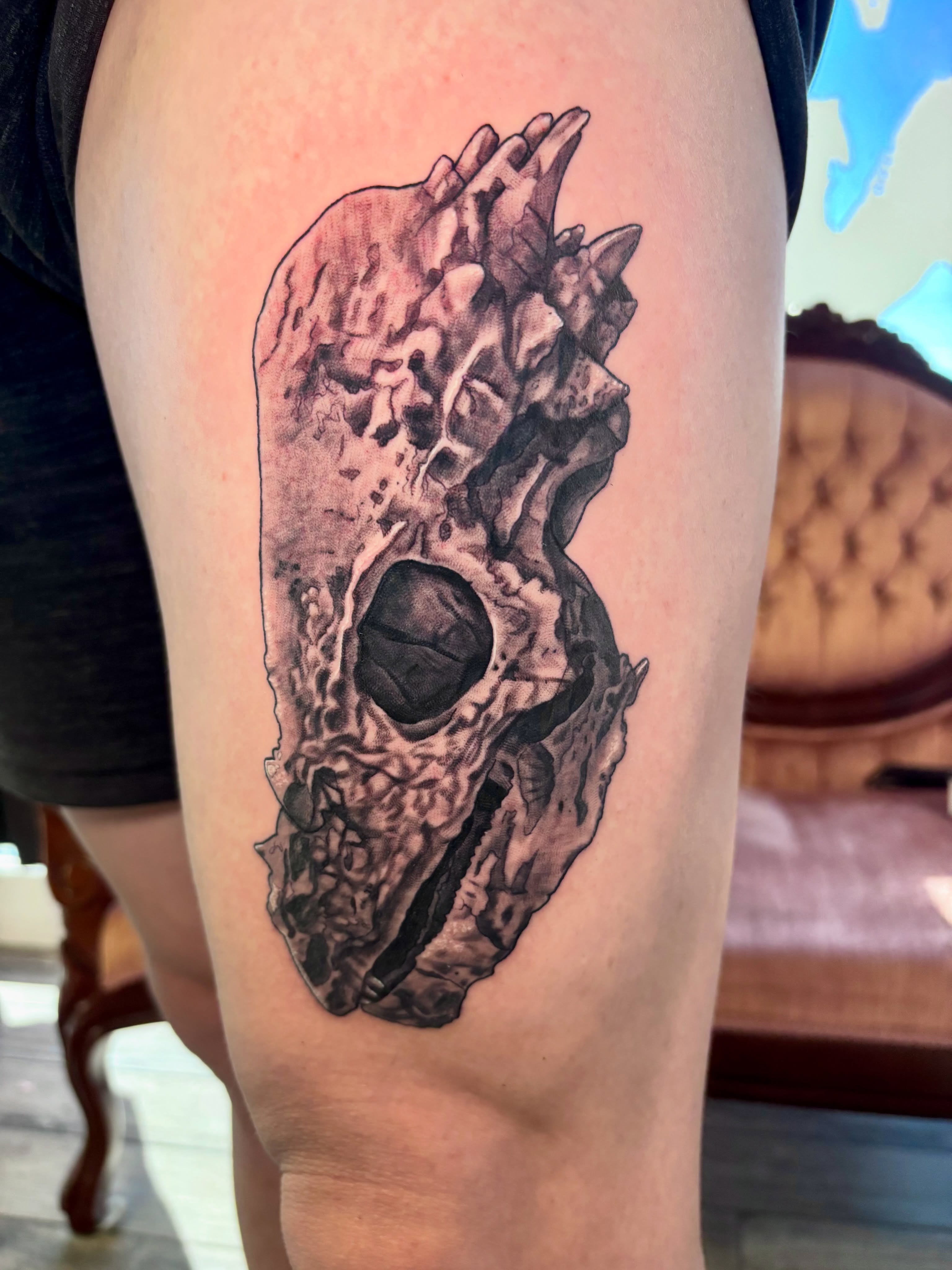 Tattoo by @silverseptemberart — black_and_grey, realism