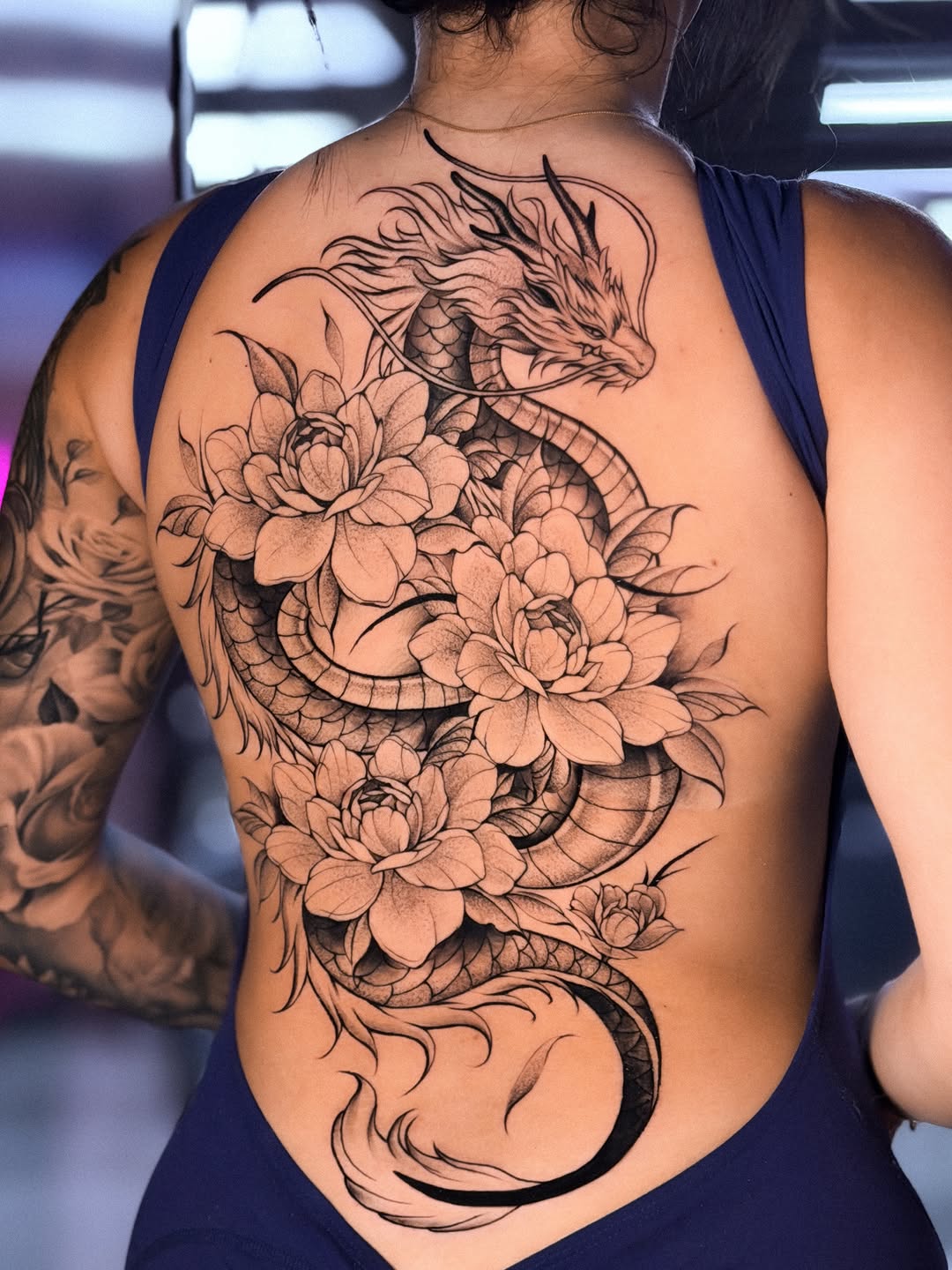 Tattoo by @night_inkaholik β japanese_irezumi, black_and_grey