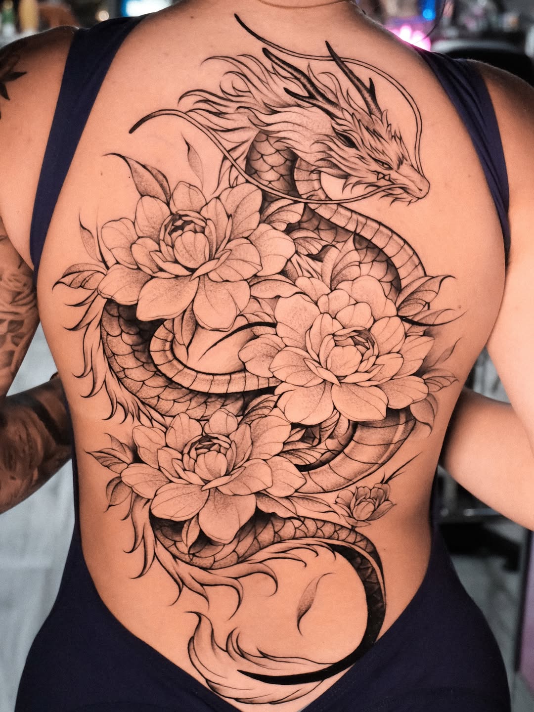 Tattoo by @night_inkaholik β japanese_irezumi, black_and_grey