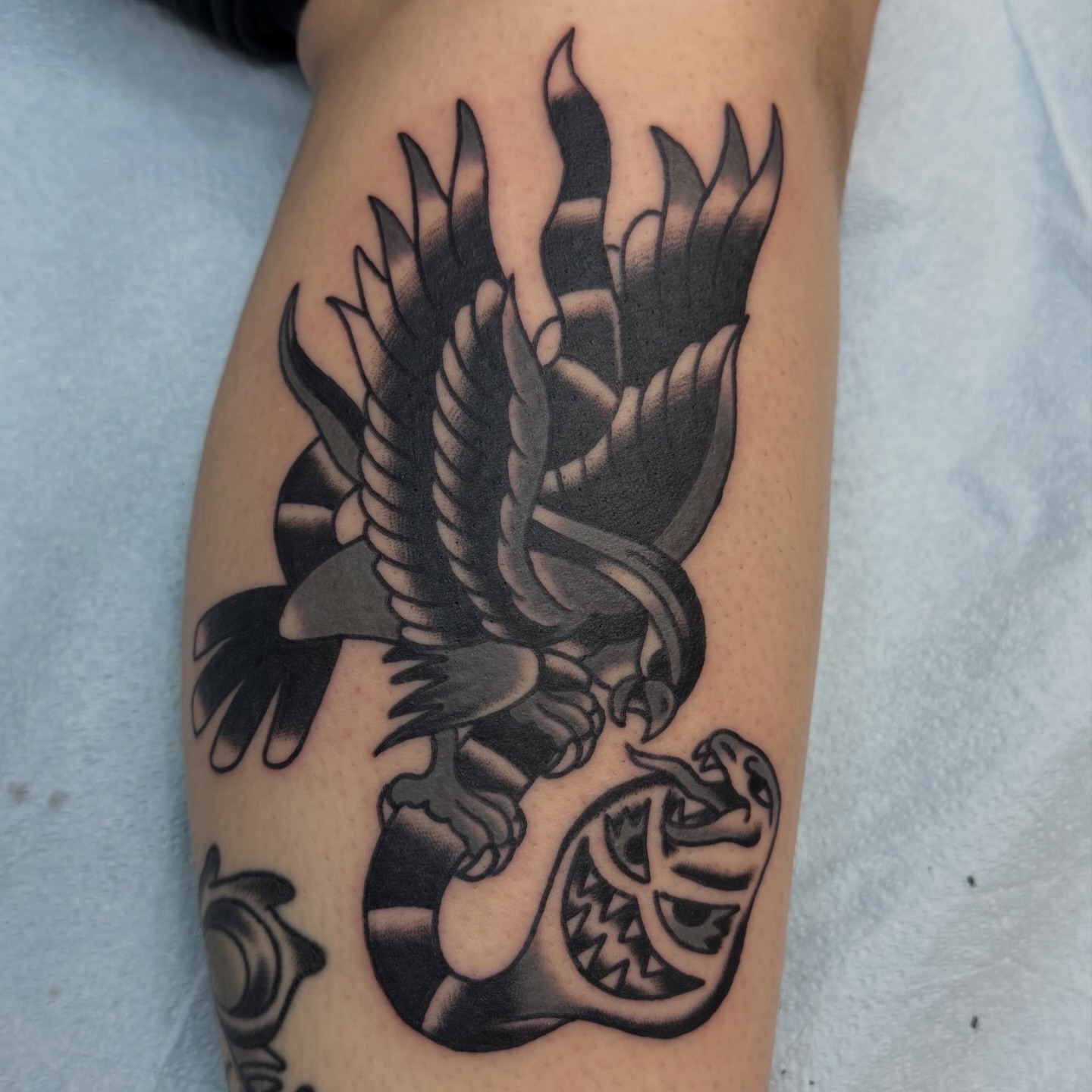 Tattoo by @partytimecarl — american_traditional, black_and_grey