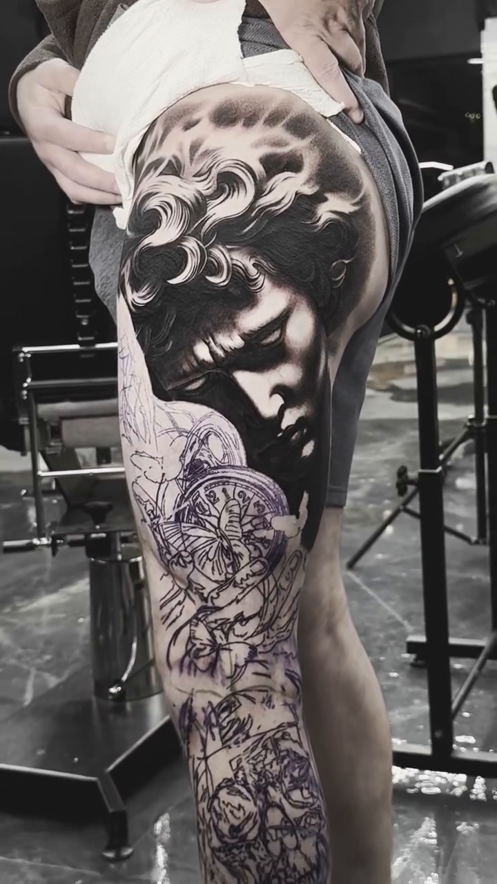 Tattoo by @michaelsosaink — realism, black_and_grey