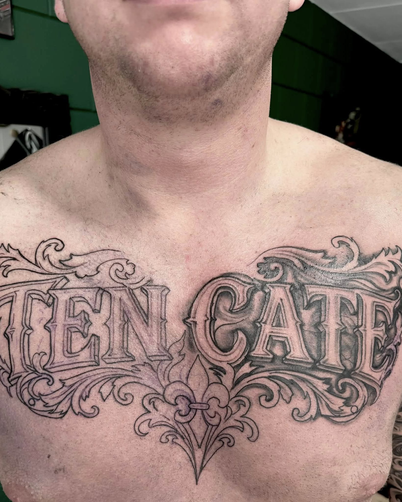 Tattoo by @daburningneedle — lettering_script