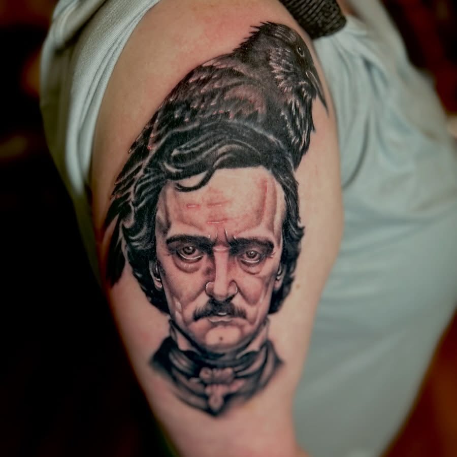 Tattoo by @gothictatts1994 — realism, black_and_grey