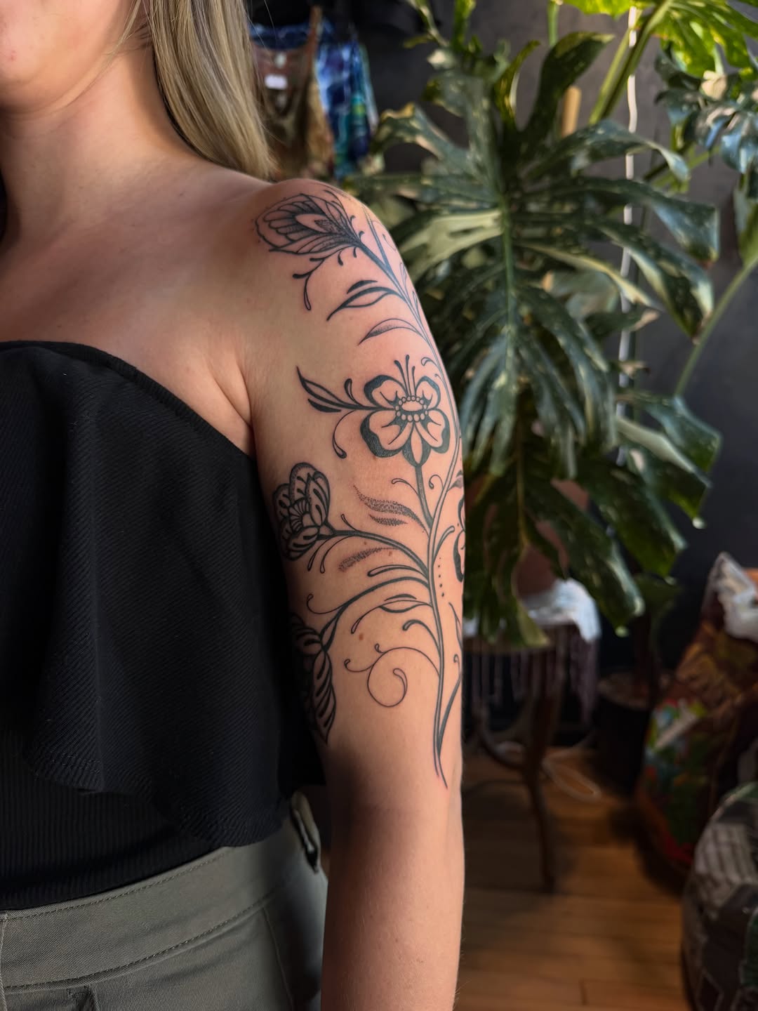 Tattoo by @allisonirvintattoo — fine_line, black_and_grey