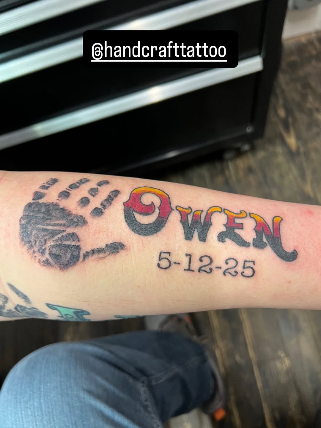 Tattoo by @aubswhit77 — lettering_script, black_and_grey