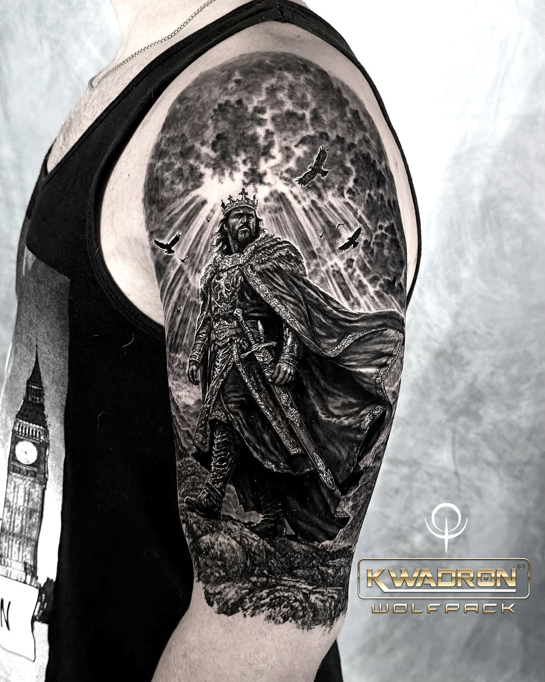 Tattoo by @etgaroak — black_and_grey, realism