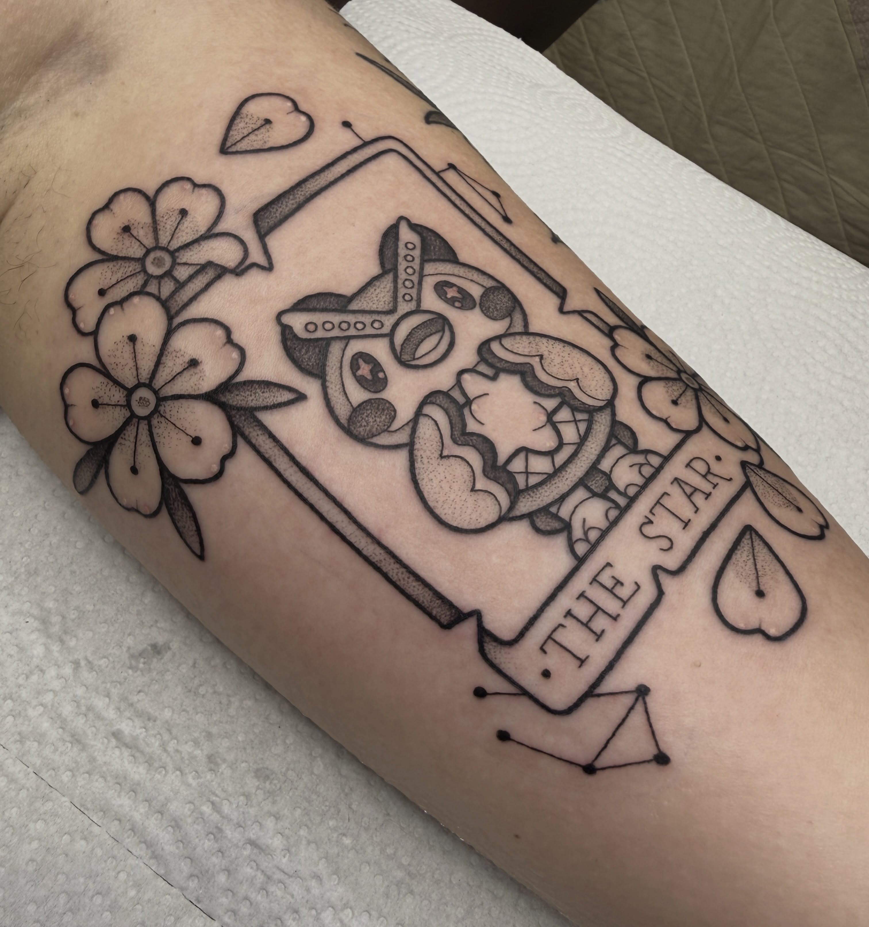 Tattoo by @beltanebeetattoo — dotwork, geometric