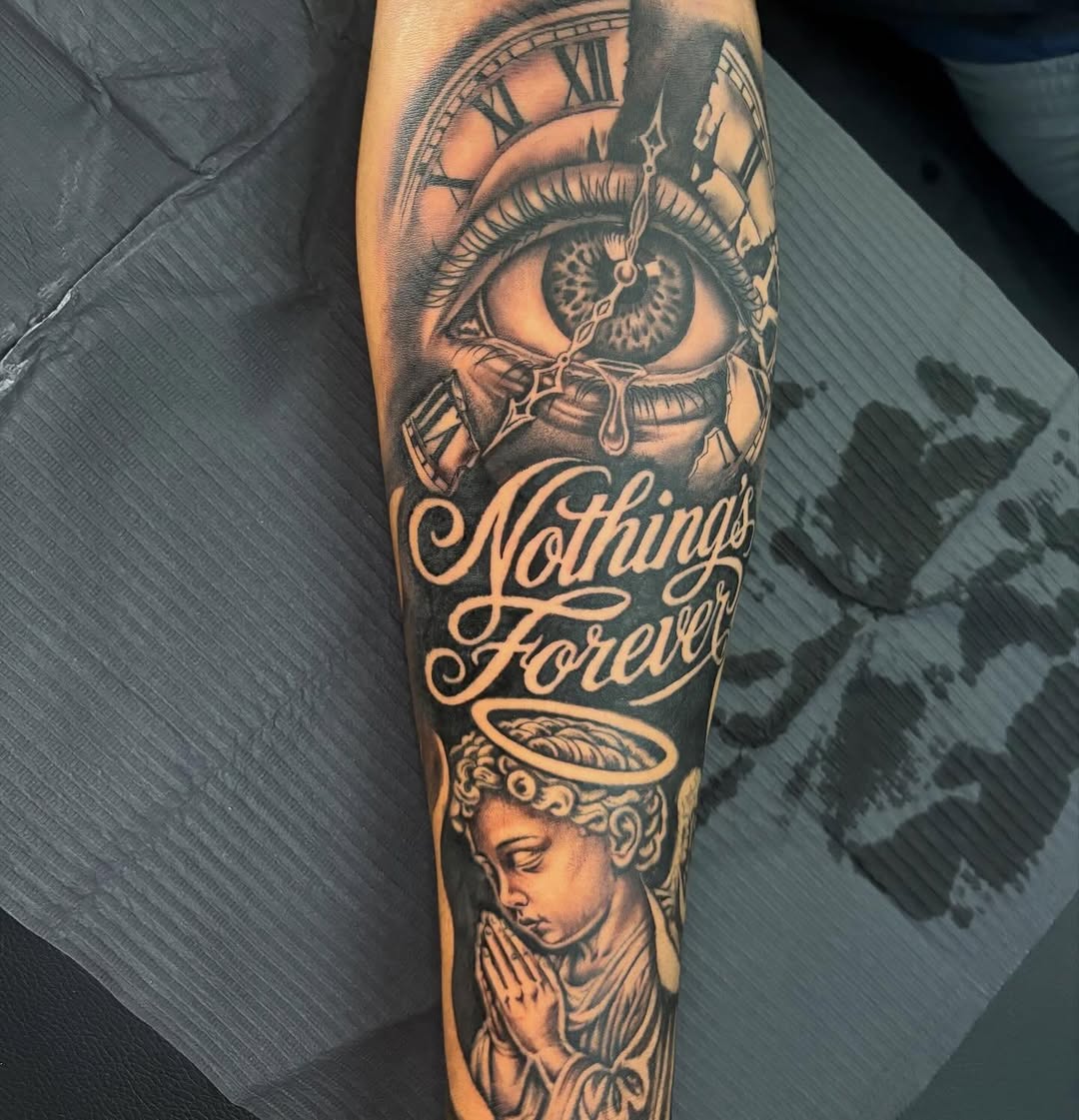 Tattoo by @sheinkd_itt โ realism, lettering_script