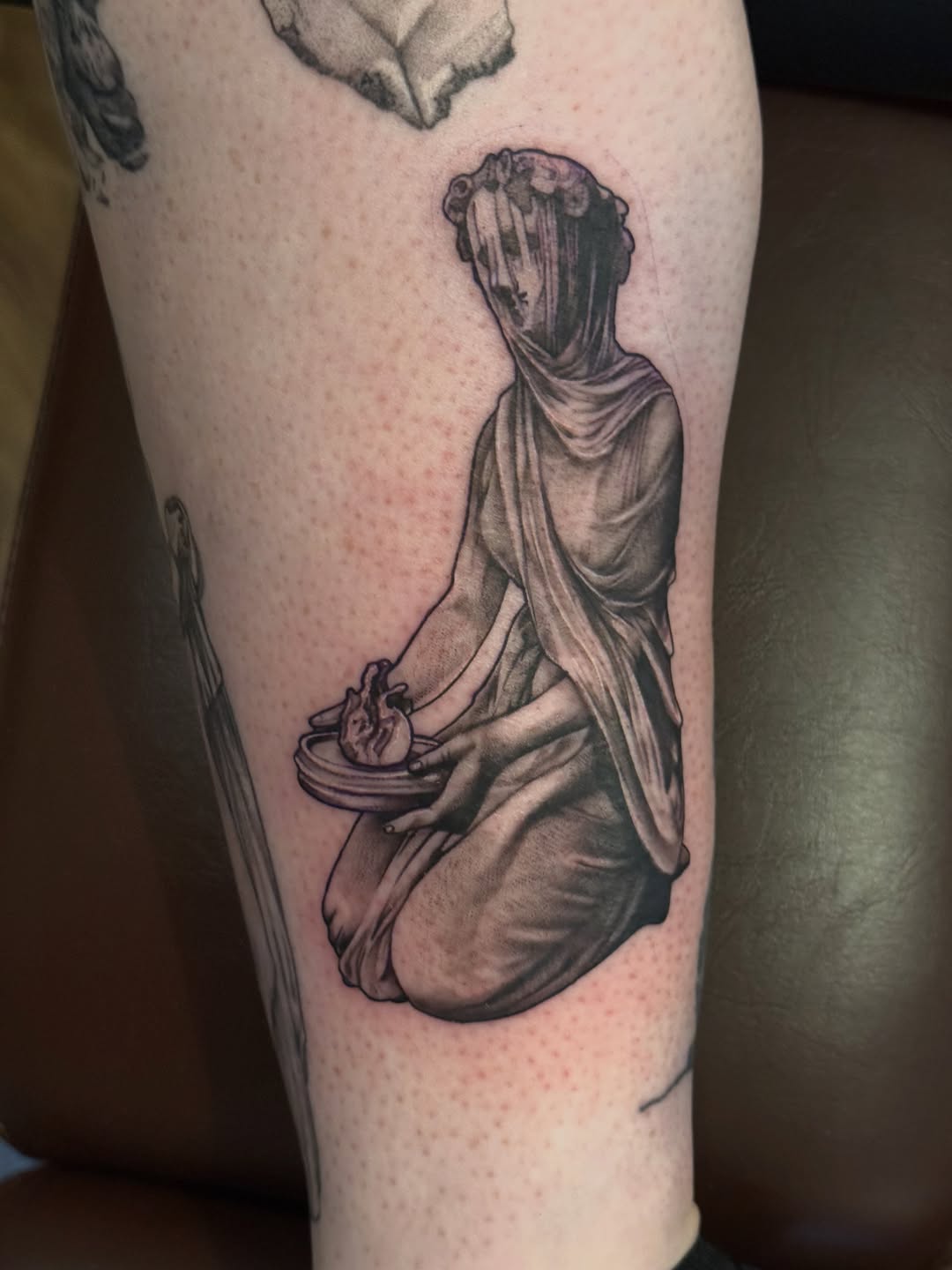 Tattoo by @larry._.tattoos — black_and_grey, realism