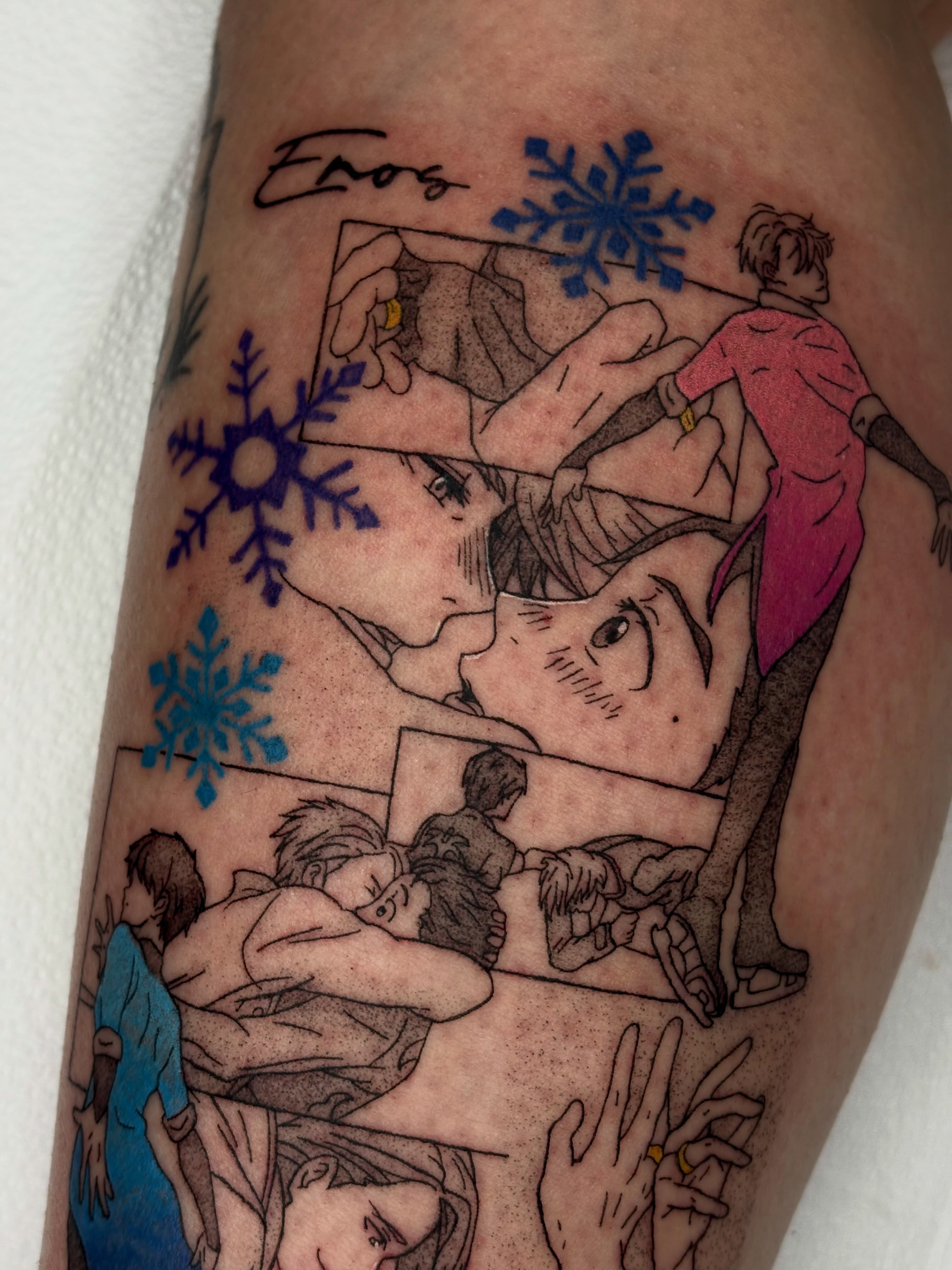 Anime characters anime tattoo on the forearm by mia aka chuu (◕ ˬ ◕ ✿)