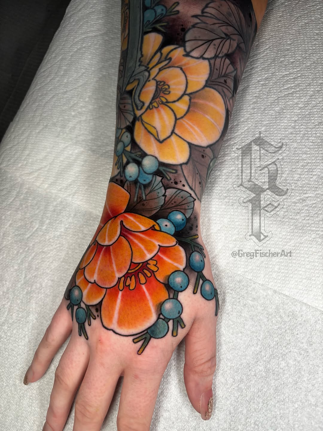Tattoo by @gregfischerart โ neo_traditional, japanese_irezumi