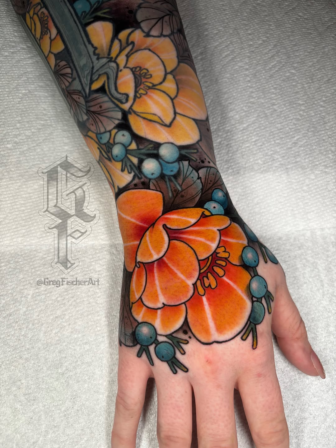 Tattoo by @gregfischerart โ neo_traditional, japanese_irezumi