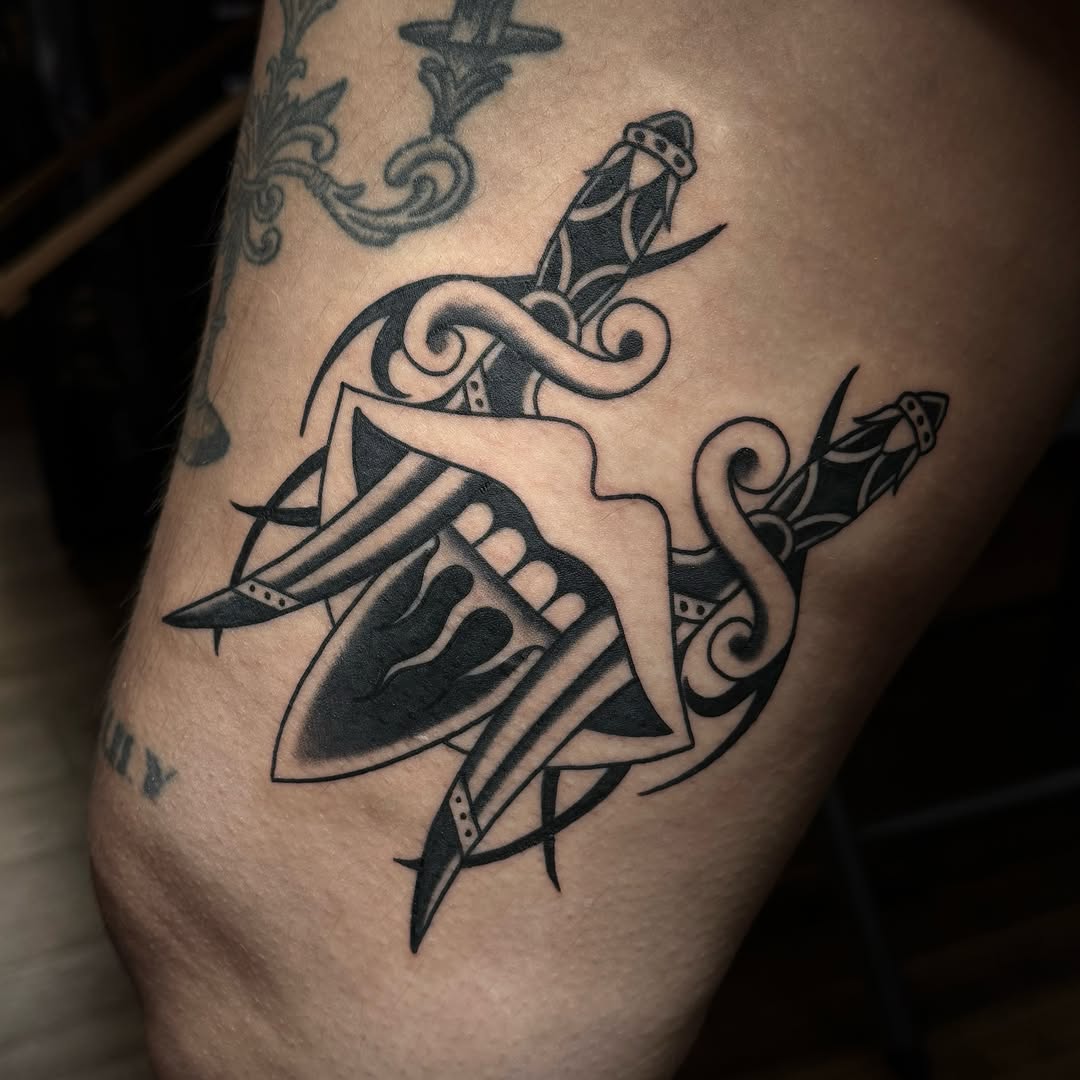 Tattoo by @senemtattooer — black_and_grey, tribal