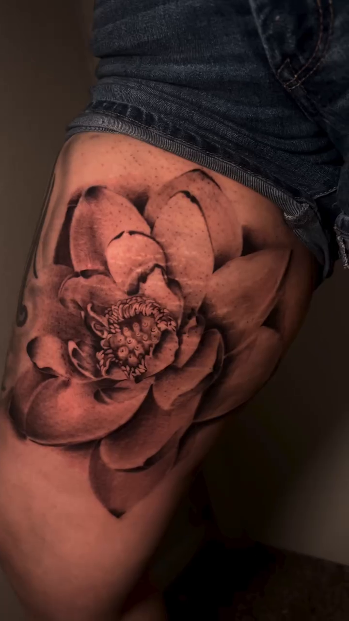 Tattoo by @therealtatbrat — realism, black_and_grey