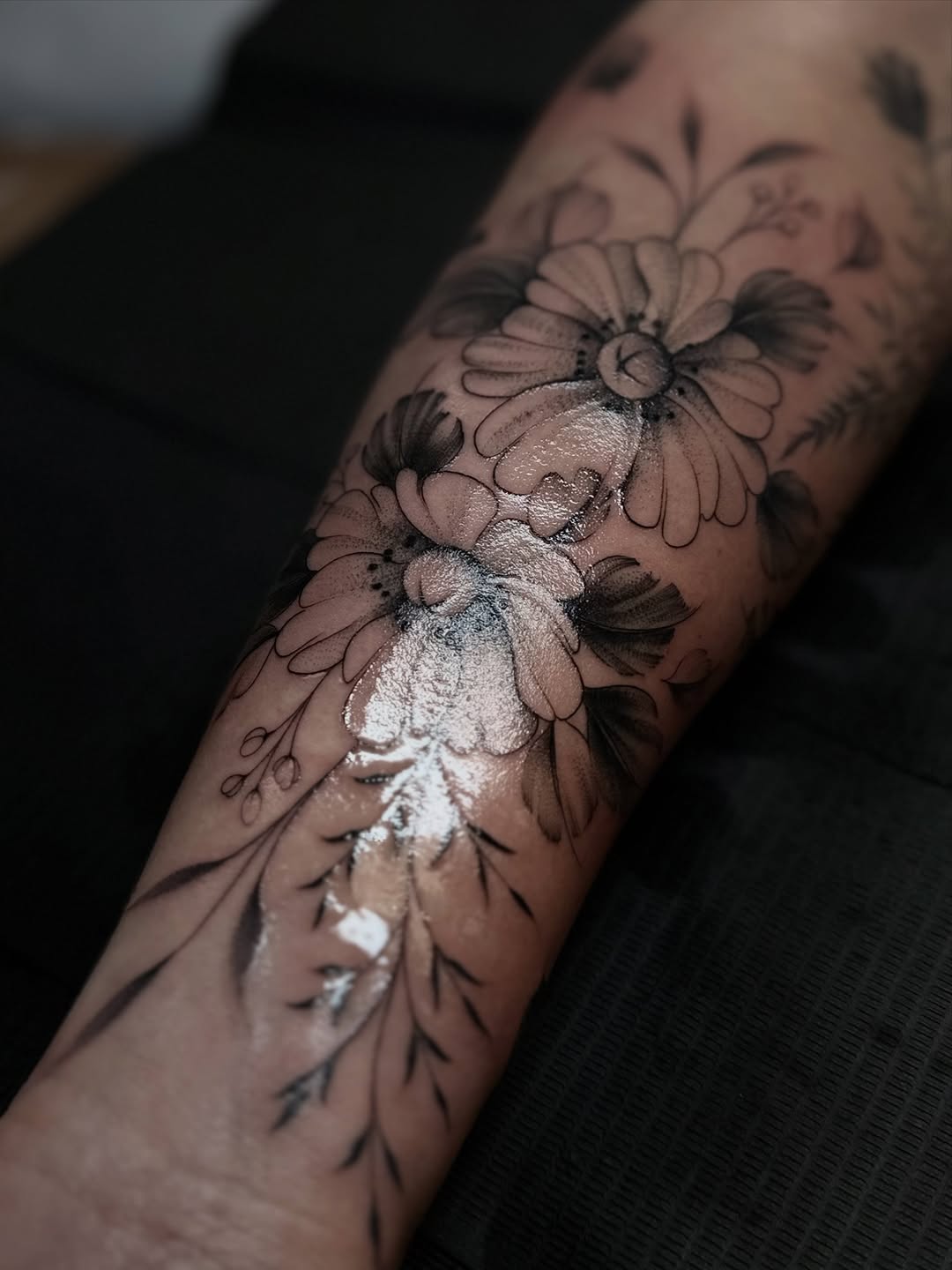Tattoo by @chloew_tattoos — fine_line, black_and_grey