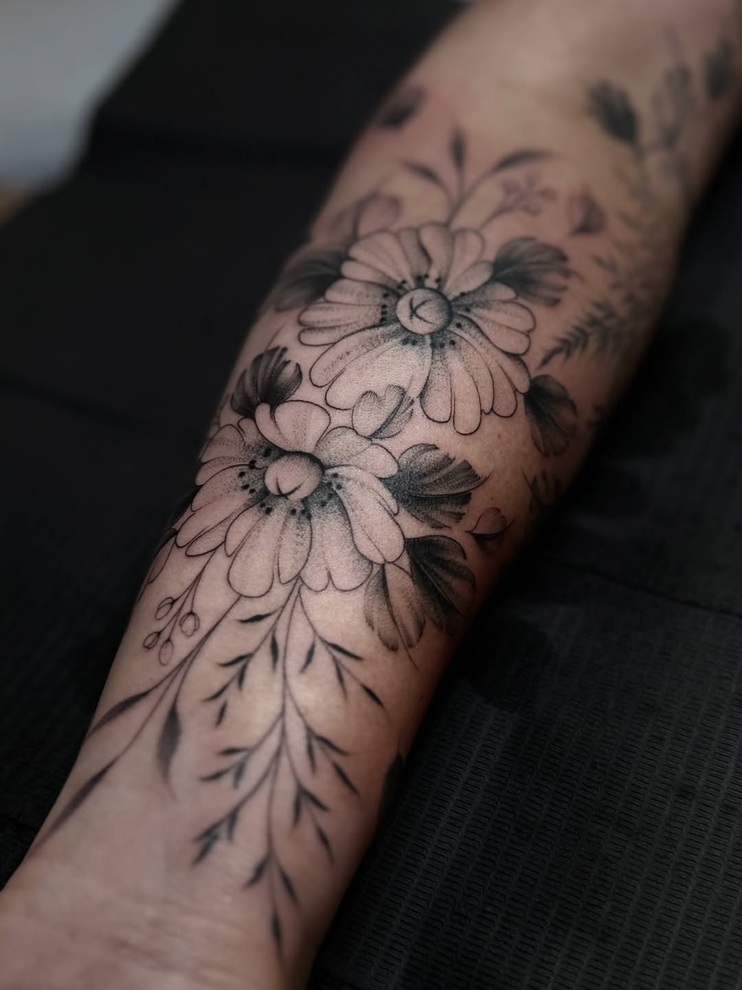 Tattoo by @chloew_tattoos — fine_line, black_and_grey