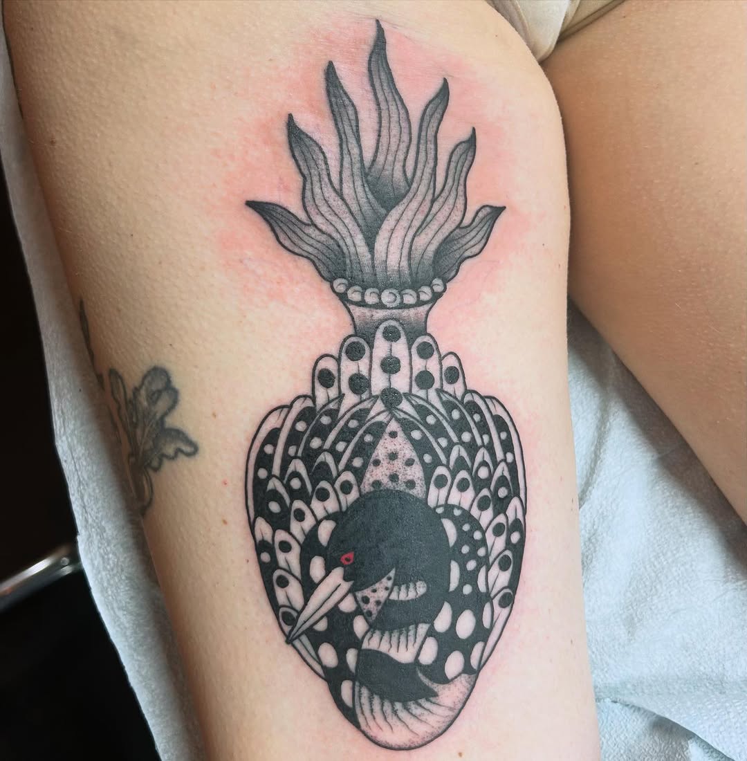 Tattoo by @eekpdx — black_and_grey, ornamental