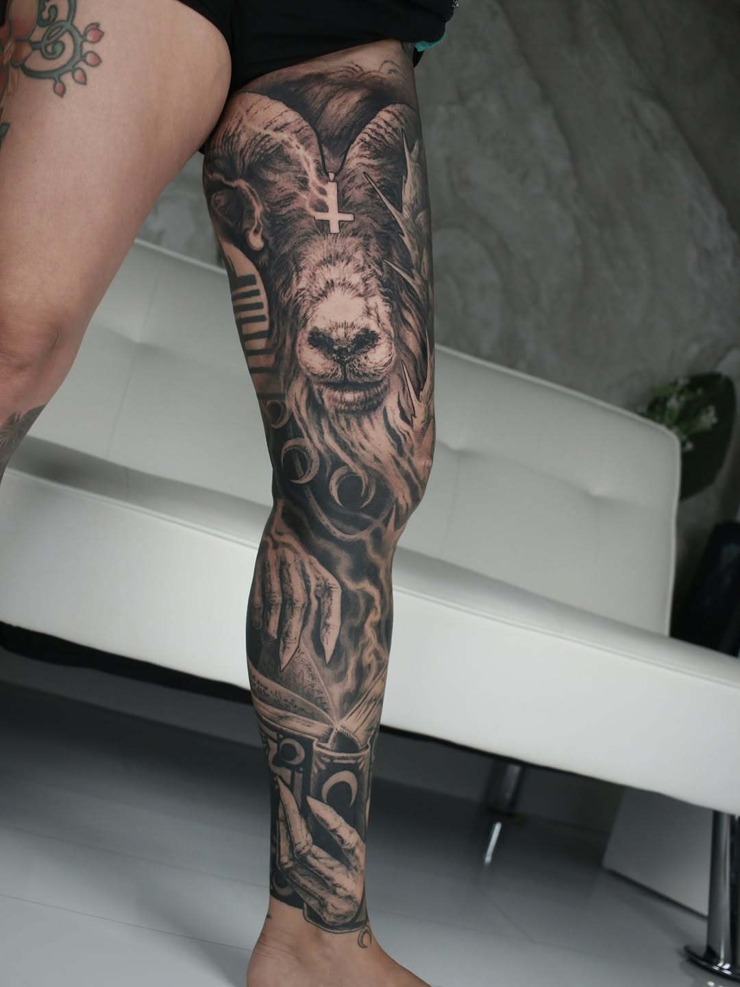 Tattoo by @hollowpriest — black_and_grey, realism