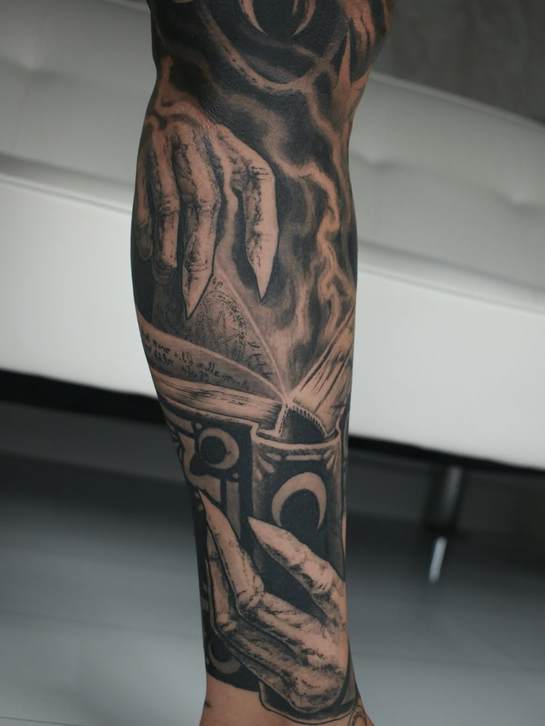 Tattoo by @hollowpriest — realism, black_and_grey
