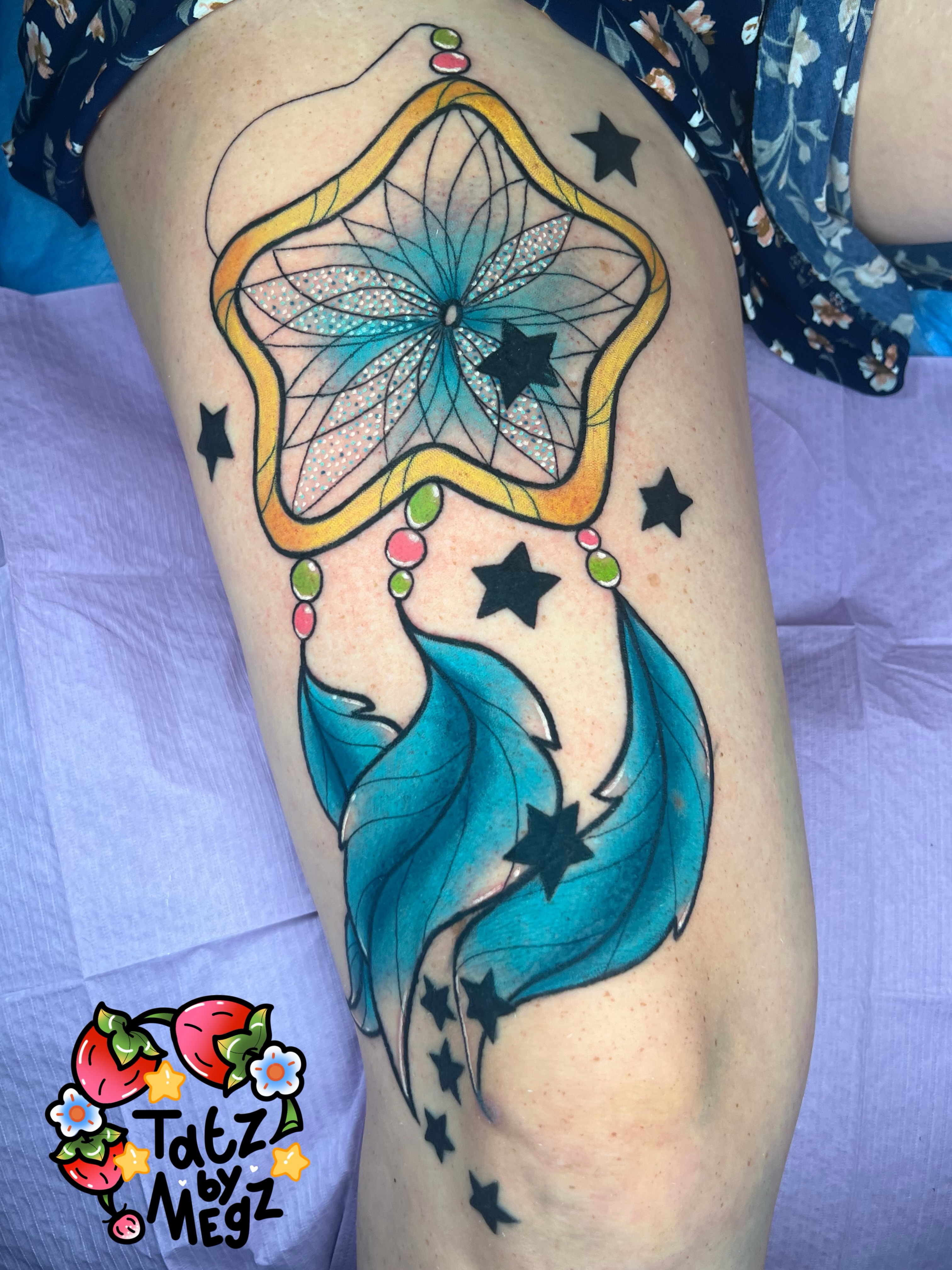 Tattoo by @tatzbymegz β dotwork, geometric