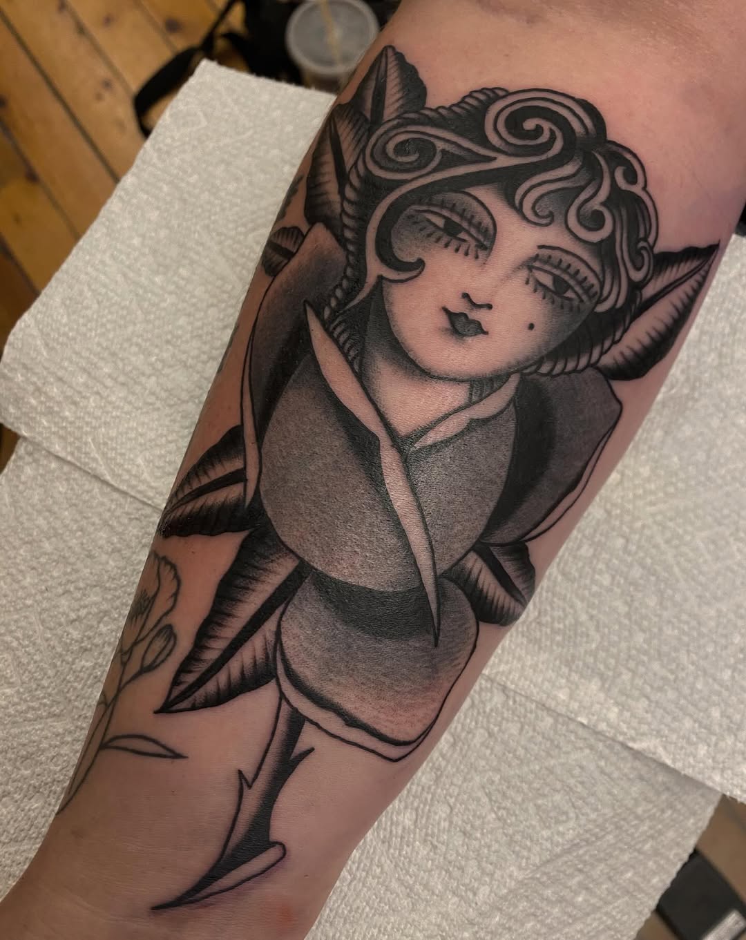 Tattoo by @abbyroseestes — american_traditional, black_and_grey
