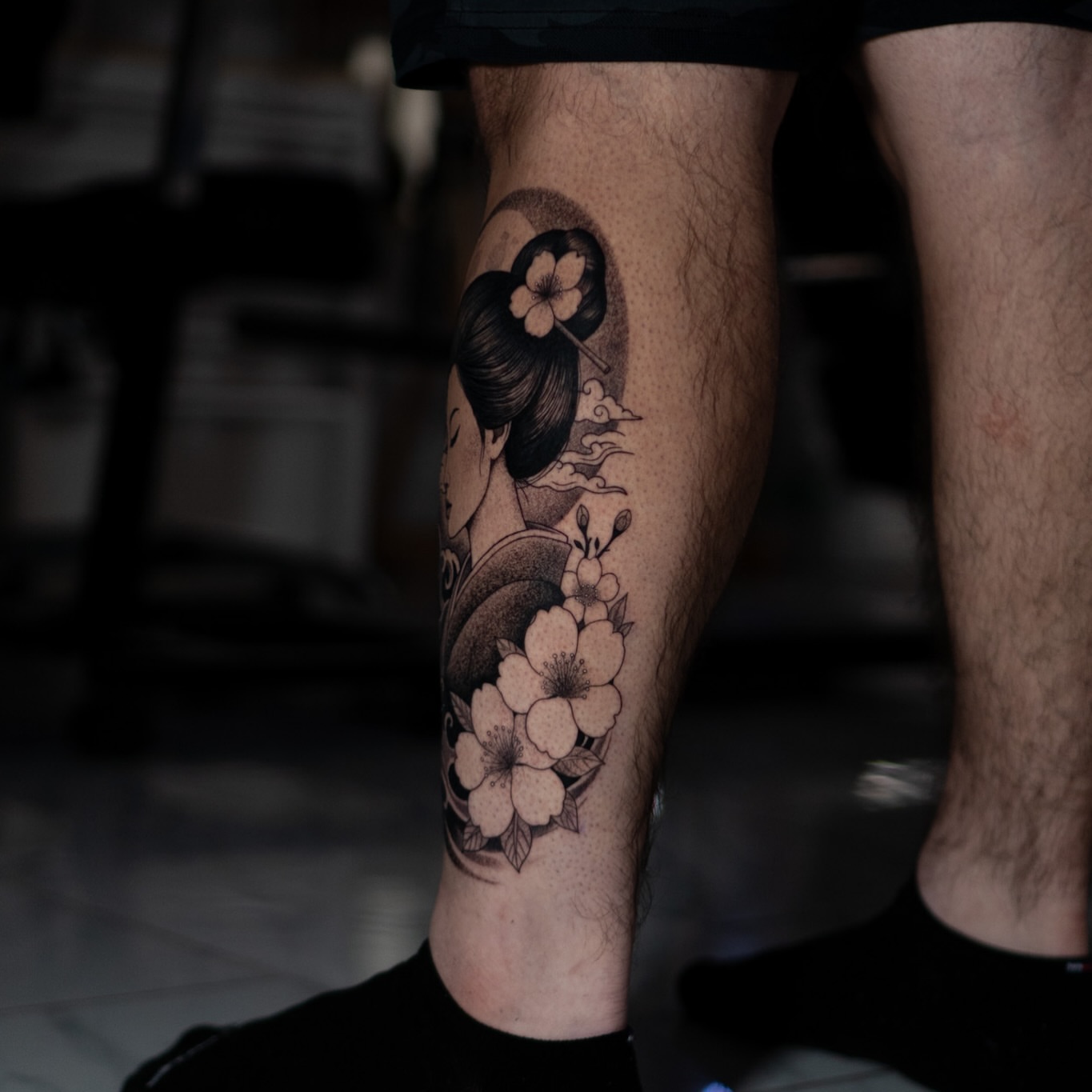 Tattoo by @inkdrunkjorden โ japanese_irezumi, black_and_grey