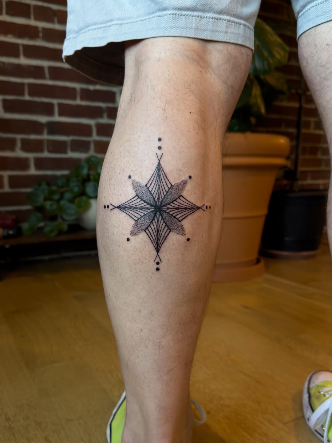Tattoo by @ratqueenink — geometric, dotwork