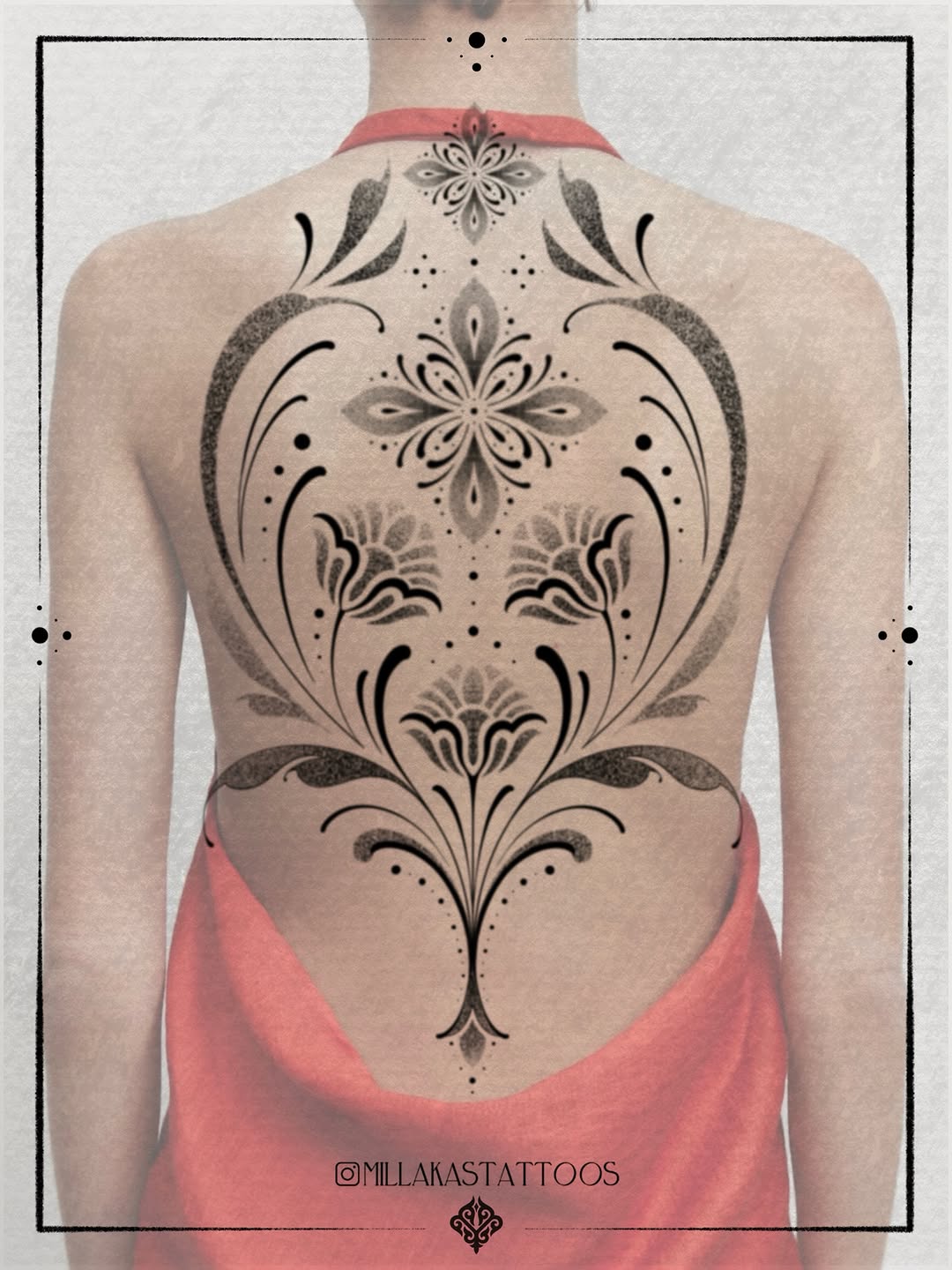 Tattoo by @millakastattoos β ornamental, dotwork