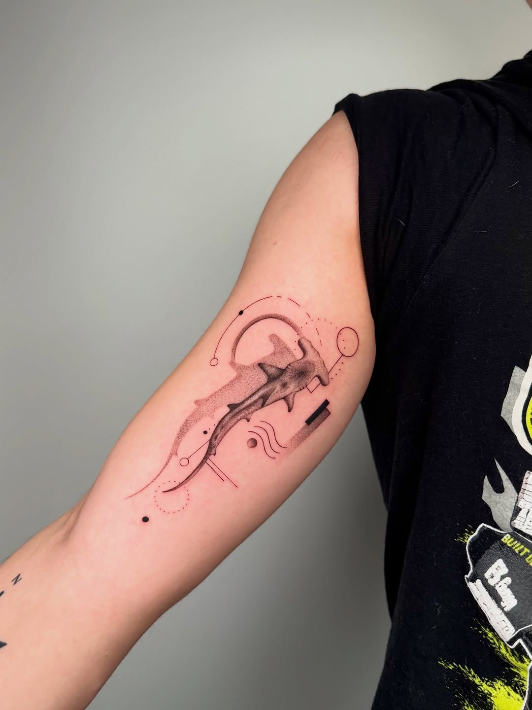 Tattoo by @millakastattoos β dotwork, geometric