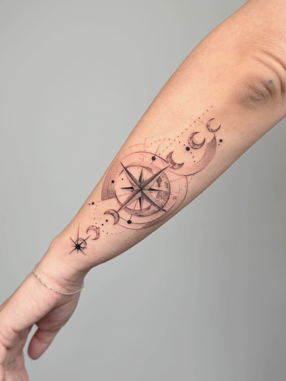Tattoo by @millakastattoos β geometric, dotwork