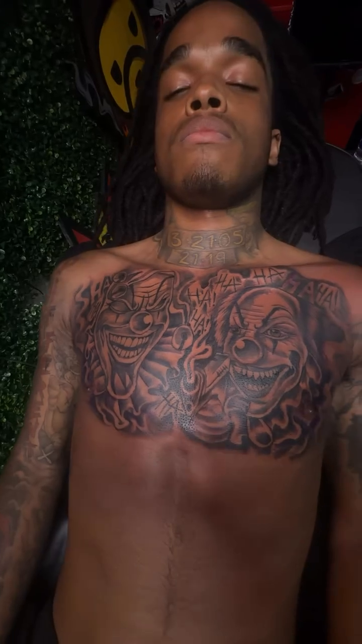 Chest ornamental tattoo realism tattoo on the chest by DOE๐๐น