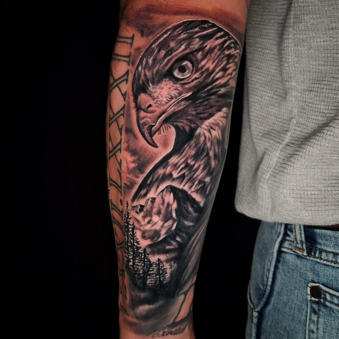 Tattoo by @mikebugenhagentattoos — realism, black_and_grey