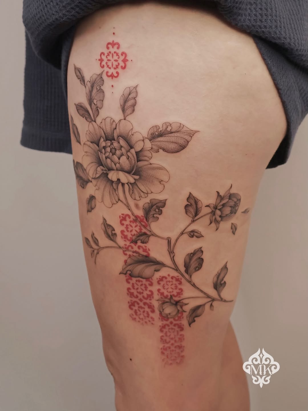 Tattoo by @millakastattoos β fine_line, black_and_grey
