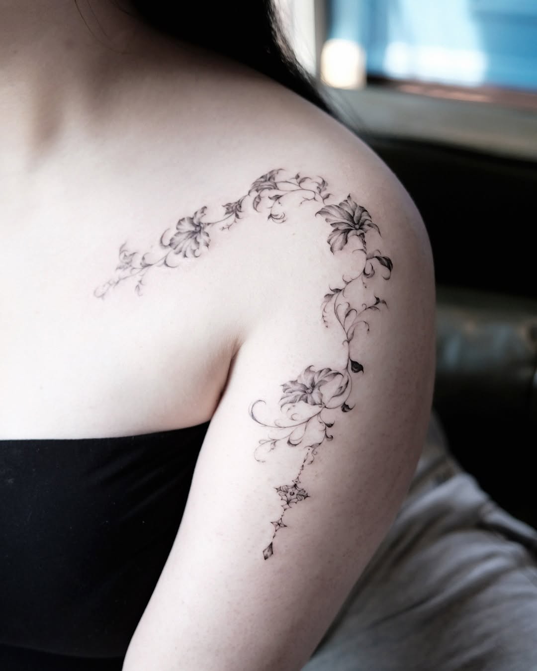 Tattoo by @aebak_tattoo — fine_line, black_and_grey