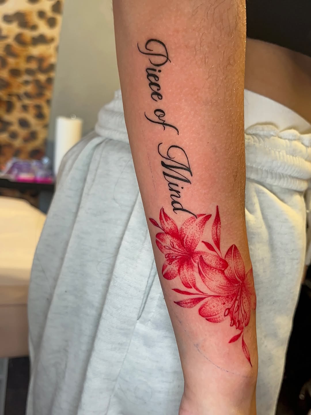 Tattoo by @xlynaeink — lettering_script, dotwork