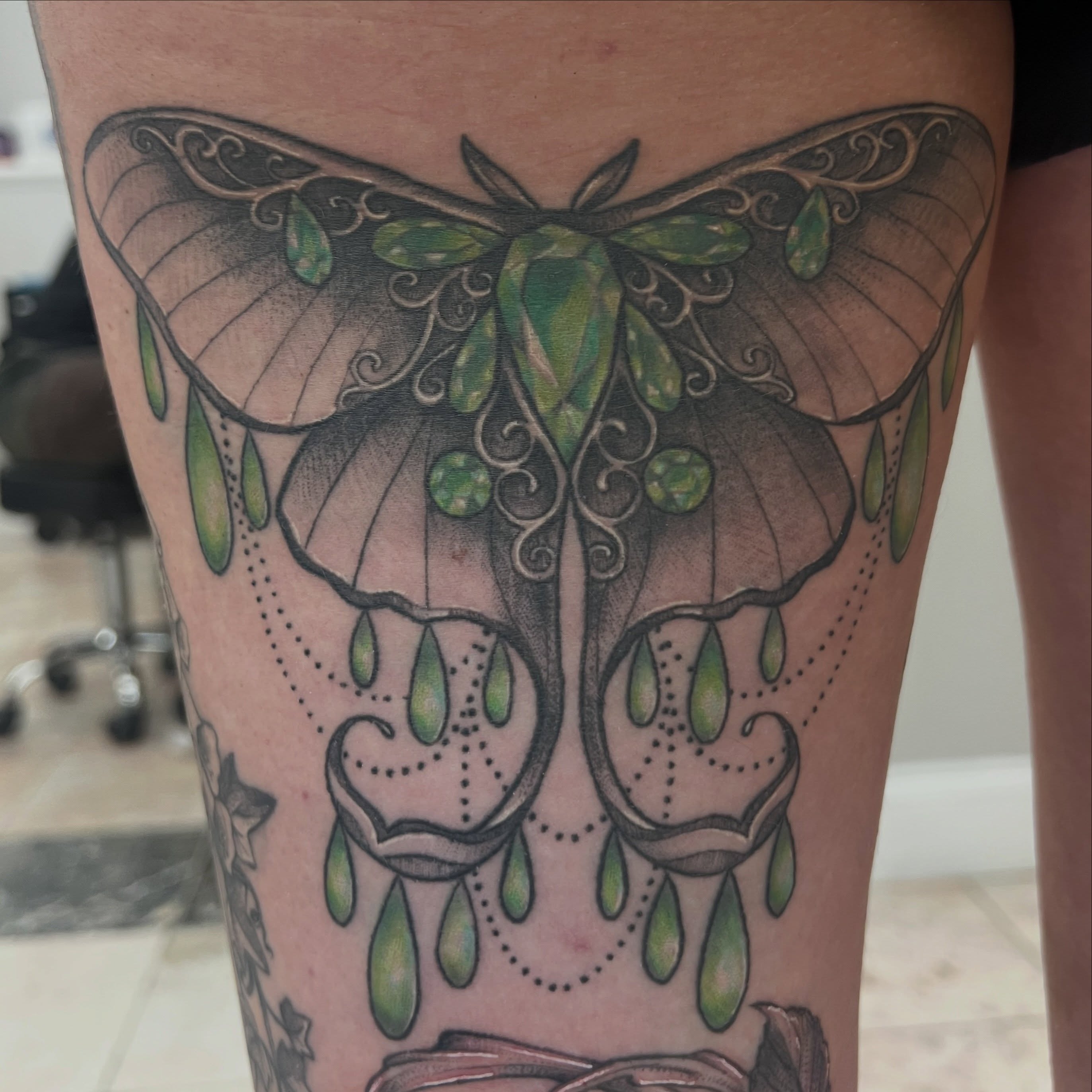 Tattoo by @bridgetpunsalangtattoos — dotwork, ornamental