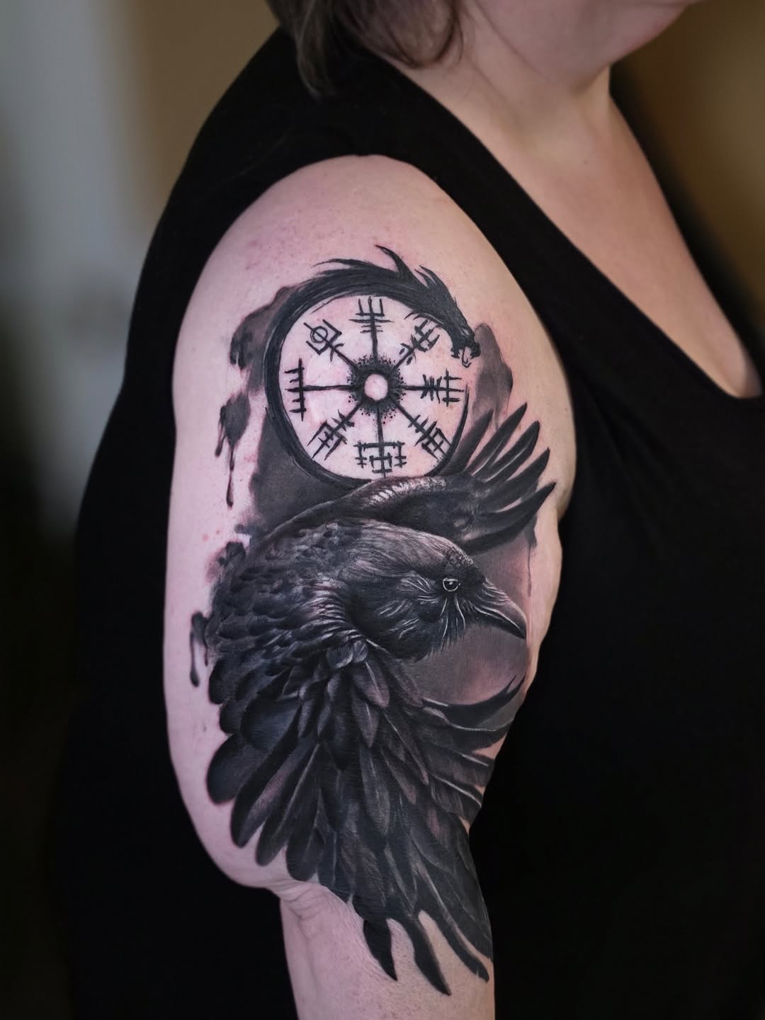 Tattoo by @tanktat2z — black_and_grey, realism