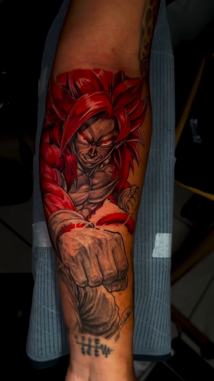 Tattoo by @jamesmoyertattoos — realism, anime