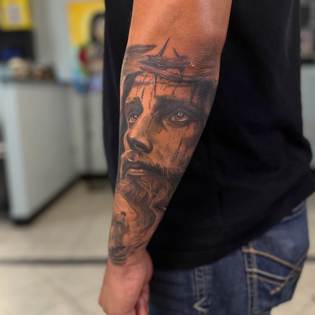 Tattoo by @inktherapy916 — realism, black_and_grey