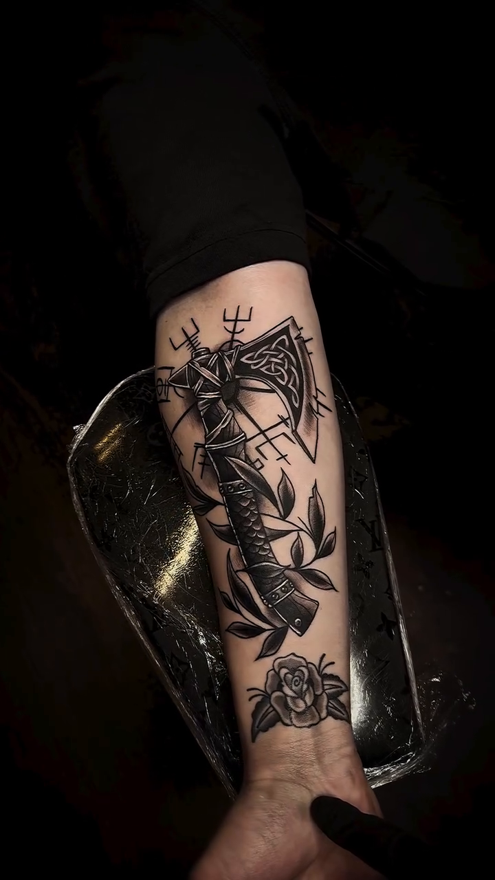 Tattoo by @alanink_ — black_and_grey, realism