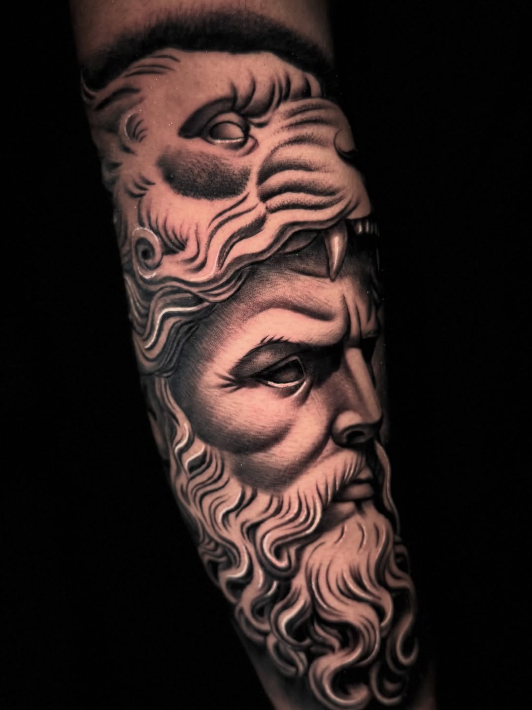 Tattoo by @dome_tats — realism, black_and_grey