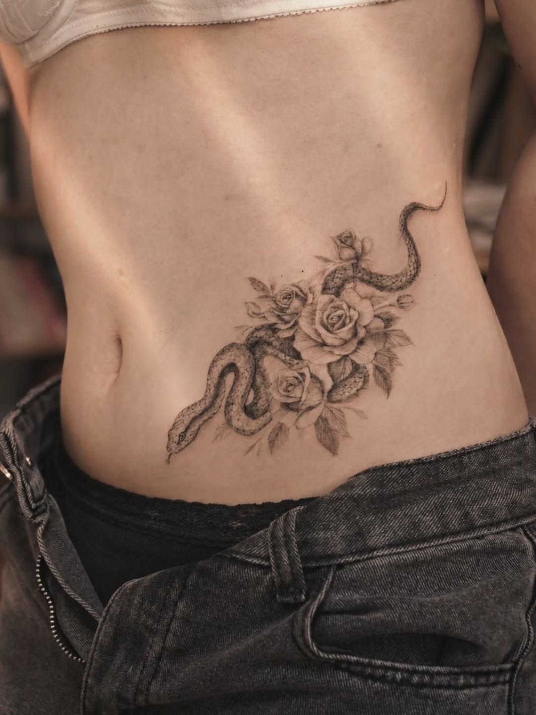 Tattoo by @heoyeon__tattoo — black_and_grey, realism