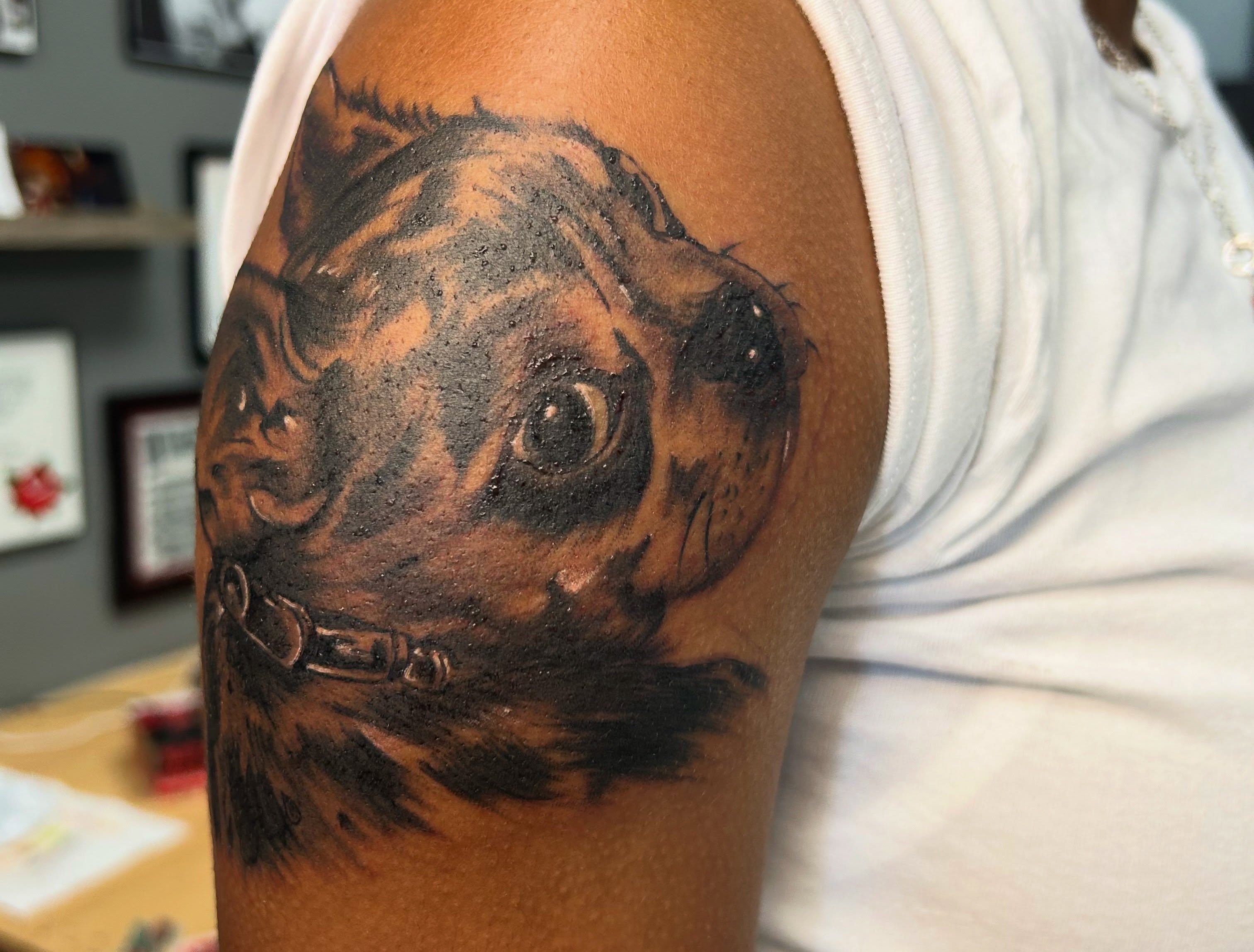 Tattoo by @esaconytattoo — realism, dark_realism