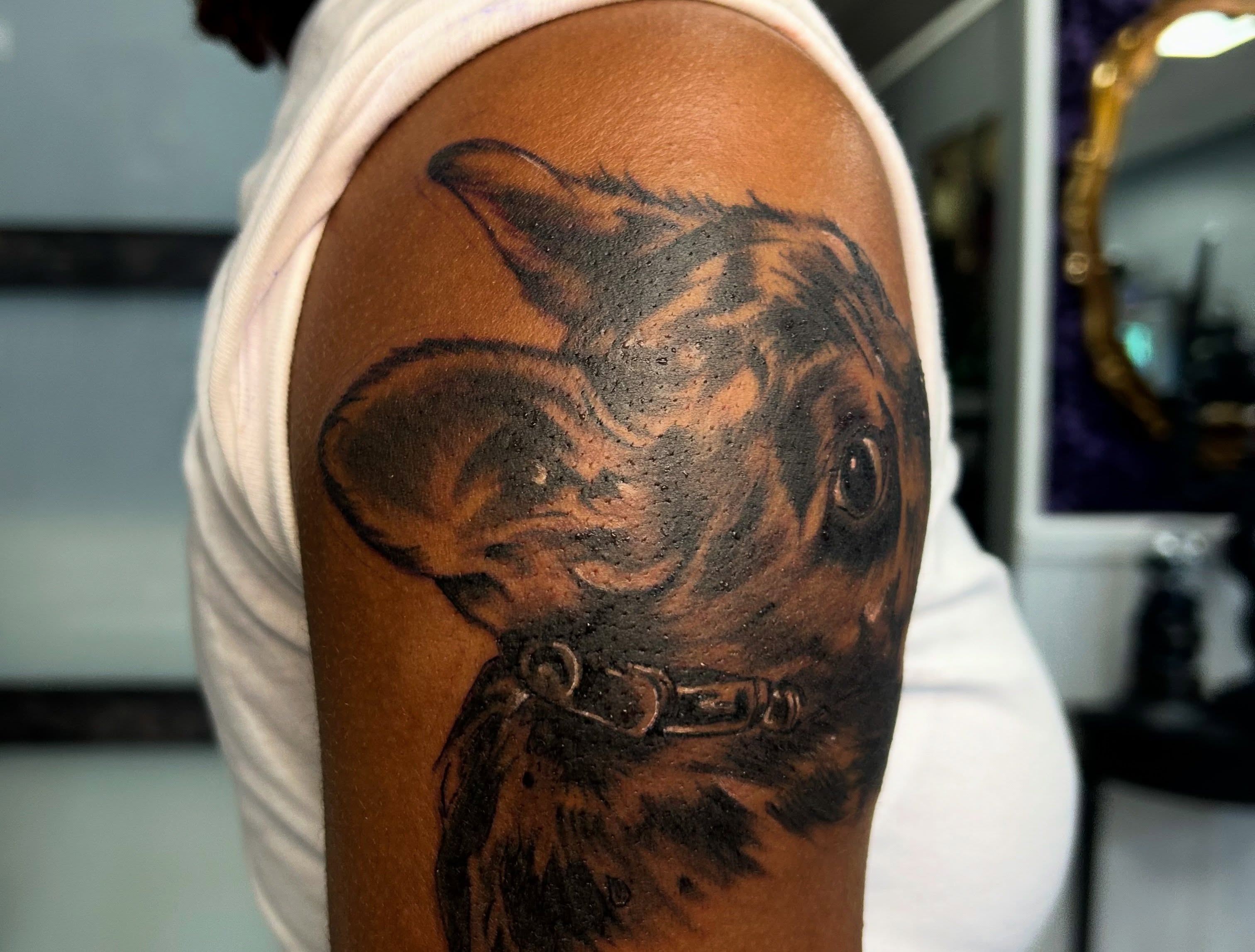 Tattoo by @esaconytattoo — realism, black_and_grey