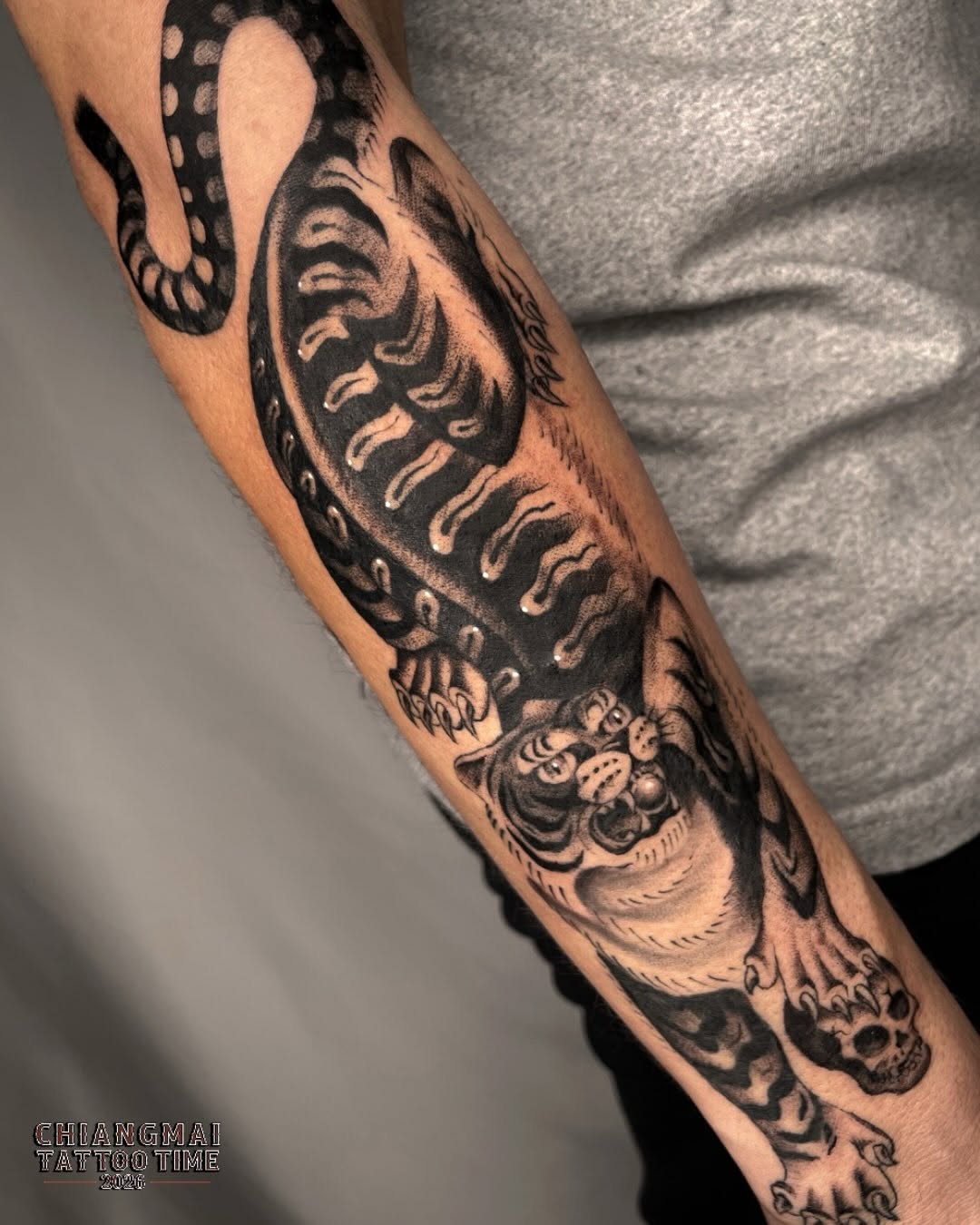 Tattoo by @ghostneedles_ β japanese_irezumi, black_and_grey