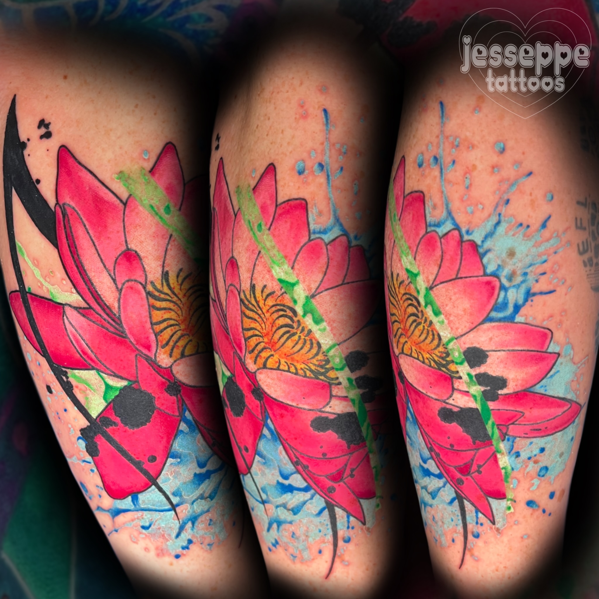 Tattoo by @jesseppetattoos — watercolor, new_school