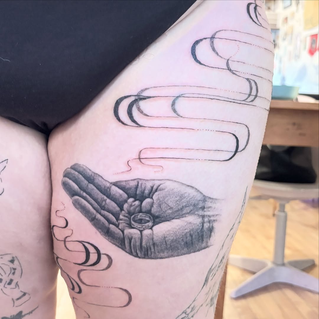 Tattoo by @flowers.for.all.occasions โ realism, black_and_grey