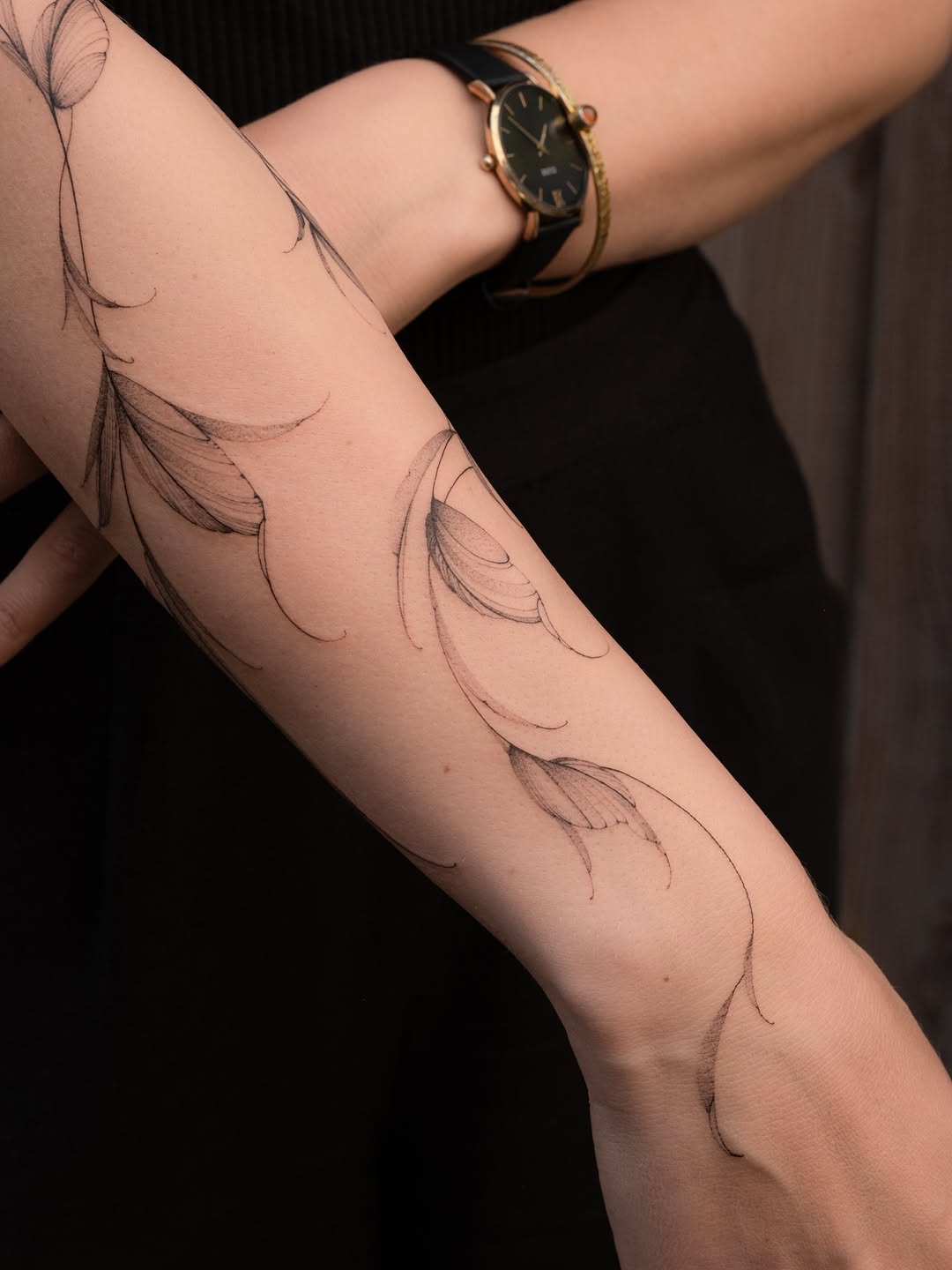 Tattoo by @lasstattoo — fine_line, black_and_grey